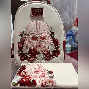 Loungefly Star Wars Darth Vader mini backpack with matching wallet